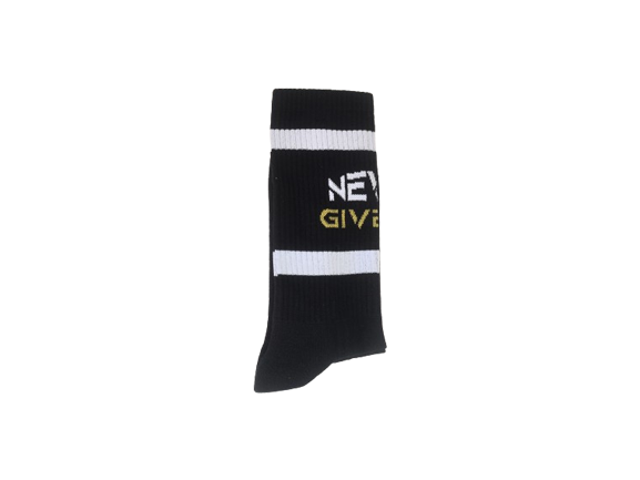 MEIAS NEVER GIVE UP BLACK