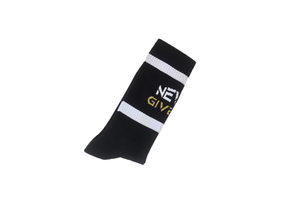 MEIAS NEVER GIVE UP BLACK
