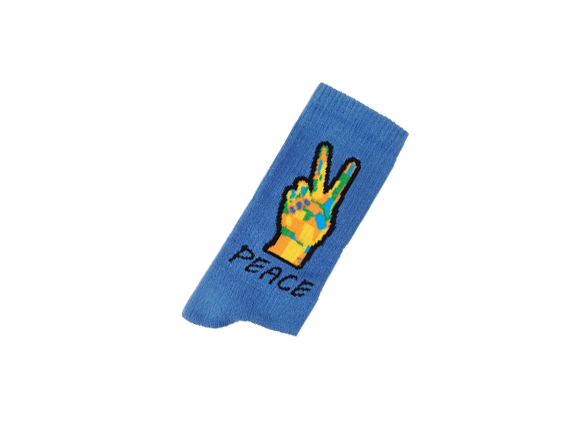 MEIAS PEACE AZUL
