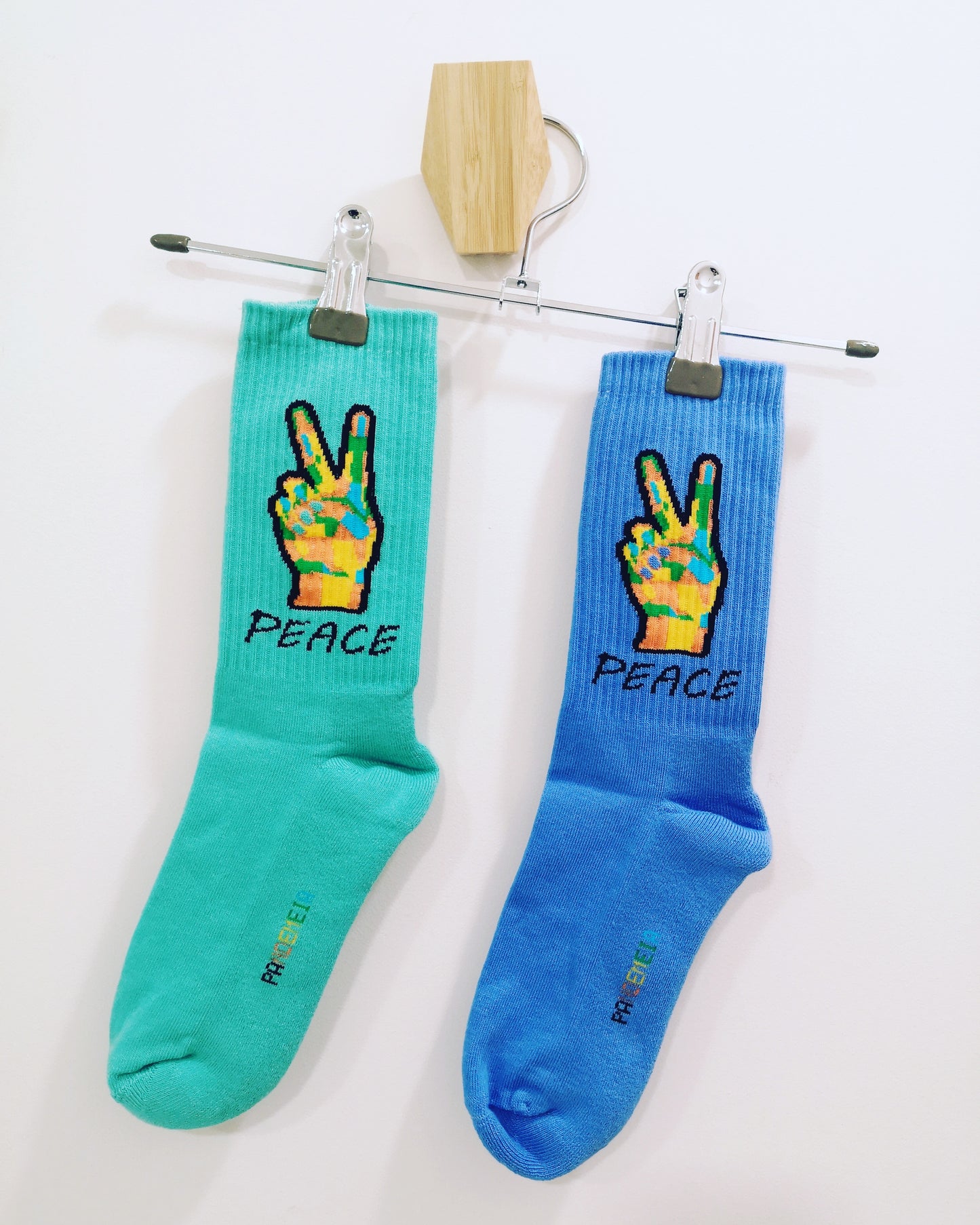 PEACE BLUE SOCKS